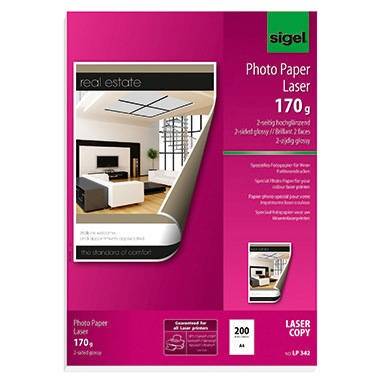 Sigel Fotopapier LP342 DIN A4 170g weiß 200 Bl./Pack.