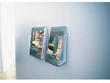 Sigel Wandprospekthalter LH117 für DIN lang 1Fach Acryl glasklar