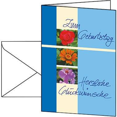 Sigel Faltkarte Trio DS610 10 St./Pack. +Umschl.