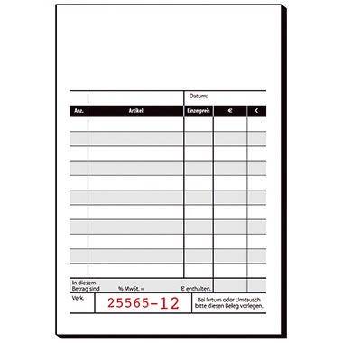 Sigel Kassenblock KC620 100x165mm 2x50Blatt