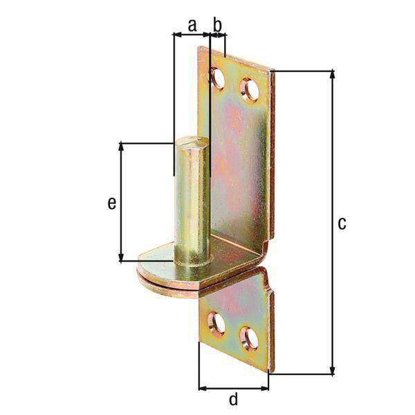 Kloben DII auf Platte 13x25mm galv.verz.d.pass.GAH