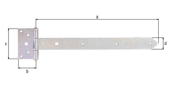 Kreuzgehänge L.391x59xB.103x40xStärke 4mm STA galv.verz.d.pass.GAH