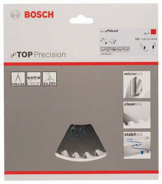Kreissägeblatt AD 165mm Z32 WZ Bohr.20mm Schnitt-B.1,8mm HM BOSCH