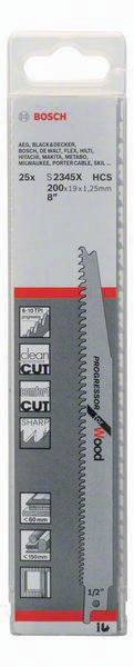 Säbelsägeblatt S 2345 X L.200mm B.19mm TPI 6-10 2,5-4,3mm 25 St./Karte