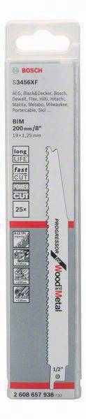 Säbelsägeblatt S 3456 XF L.200mm B.19mm TPI 6-12 2,1-4,3mm 25 St./Karte