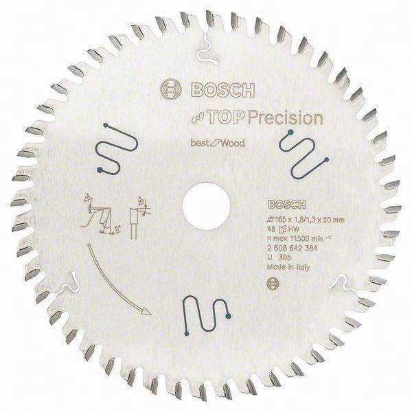 Kreissägeblatt AD 165mm Z.48 WZ Bohr.20mm Schnitt-B.1,8mm HM