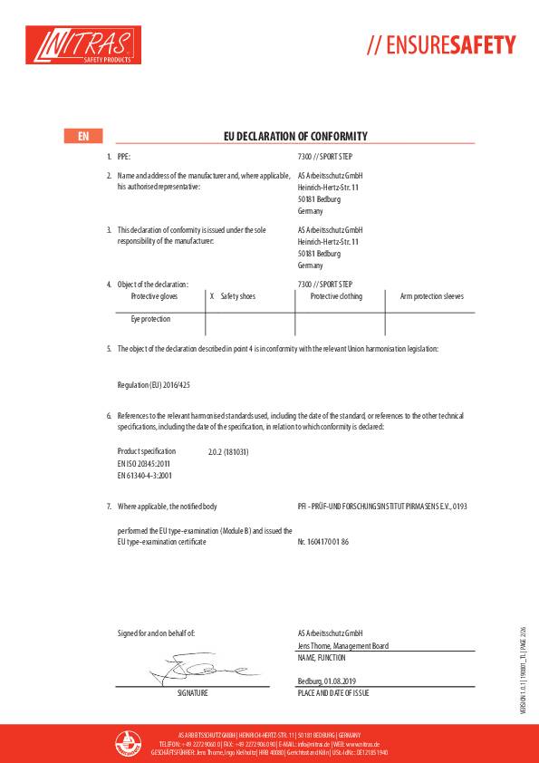 Sicherheitsschuh SPORT STEP Gr.46 schwarz S3 SRC ESD EN ISO 20345,EN 61340-4-3