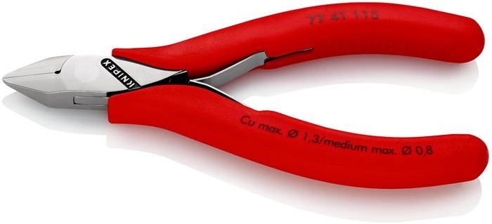 Elektronik-Seitenschneider L.115mm Form 2 Facette nein Ku.-Überzug