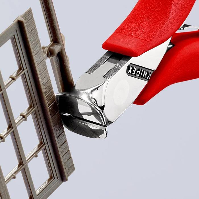 Elektronikvornschn.L.115mm Form 1 Facette nein spiegelpol.Ku.-Überzug KNIPEX