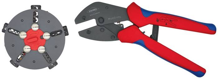 Crimpzange MultiCrimp® L.250mm 5 Wechseleinsätze KNIPEX