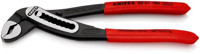 Wasserpumpenzange Alligator® L.180mm Spann-W.36mm pol.Ku.-Überzug KNIPEX