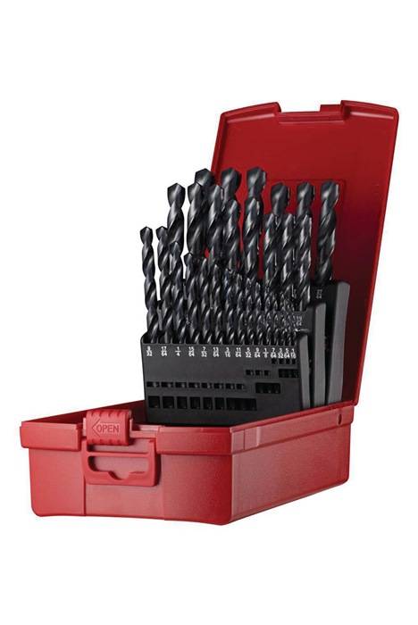 Spiralbohrersatz A190 DIN 338 TypN D.1/16-1/2 "x1/64 " HSS 29tlg.Ku.-Kass.DORMER