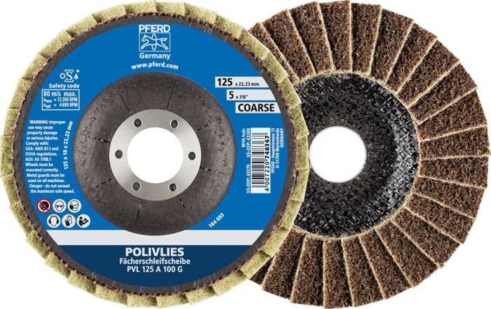 Fächerscheibe POLIVLIES Ø125xHmm K.grob PFERD