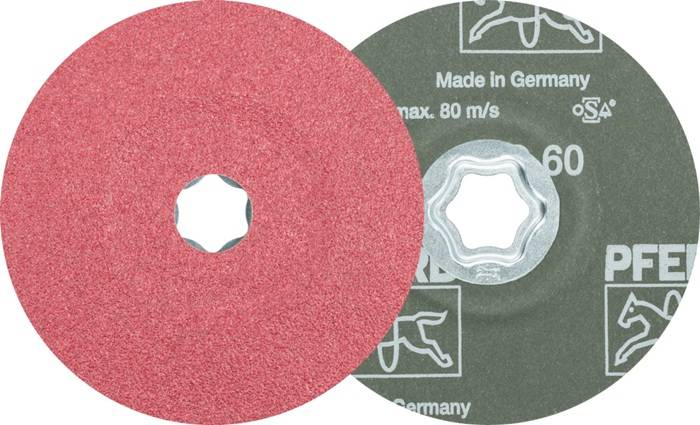Fiberscheibe COMBICLICK CO D.125mm K.60 Stahl,Guss,Alu.Keramikkorn PFERD