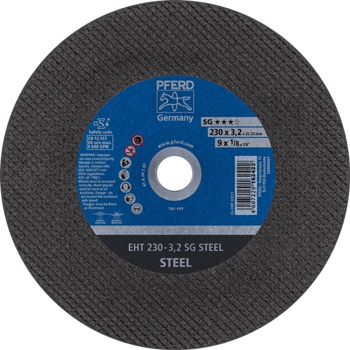 Trennscheibe SG STEEL D230x3,2mm ger.STA Bohr.22,23mm PFERD