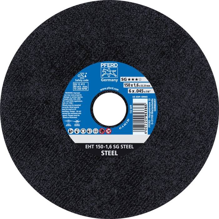 Trennscheibe SG STEEL D150x1,6mm ger.STA Bohr.22,23mm PFERD