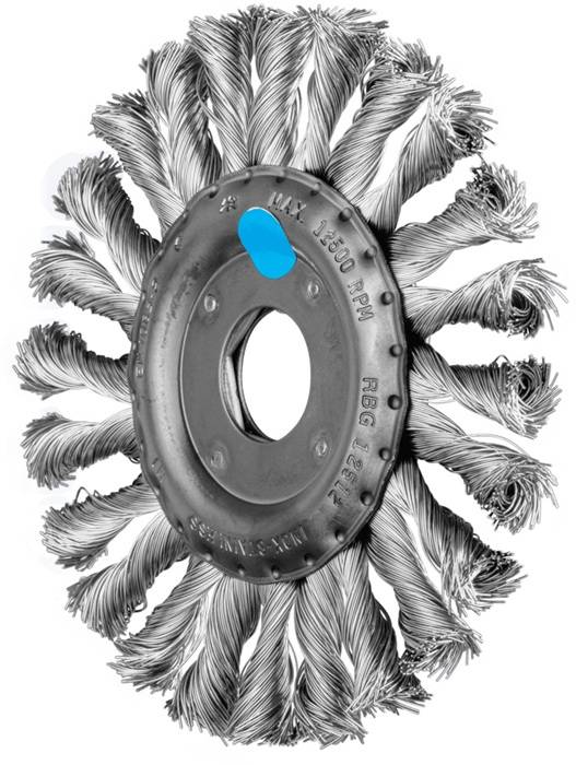 Rundbürste RBG 12512/22,2 CT INOX 0,35 D.125mm Drahtstärke 0,35mm VA 12mm