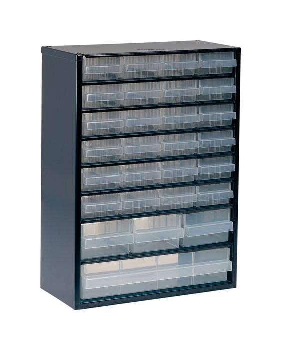 Kleinteilemagazin Stahlmagazin 928-123 B.306xT.150xH.417mm 28 Schubl. RAACO