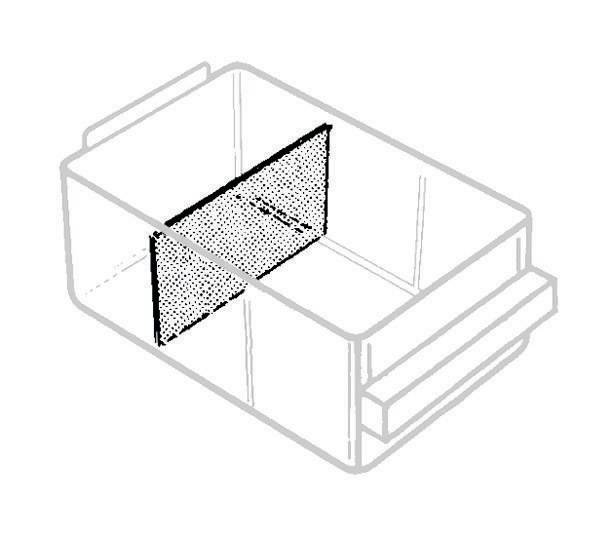 Trennwandsortiment 24tlg. B.87xH.57mm schwarz leitfähig ESD 150-02 24St. je Satz