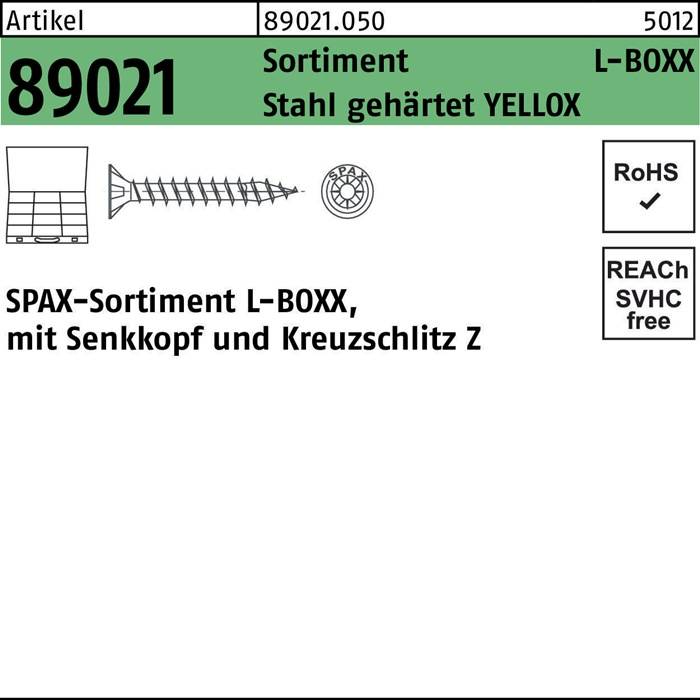 Schraubensortiment R 89021 Montagekoffer L-BOXxYELLOx1 Stück SPAX
