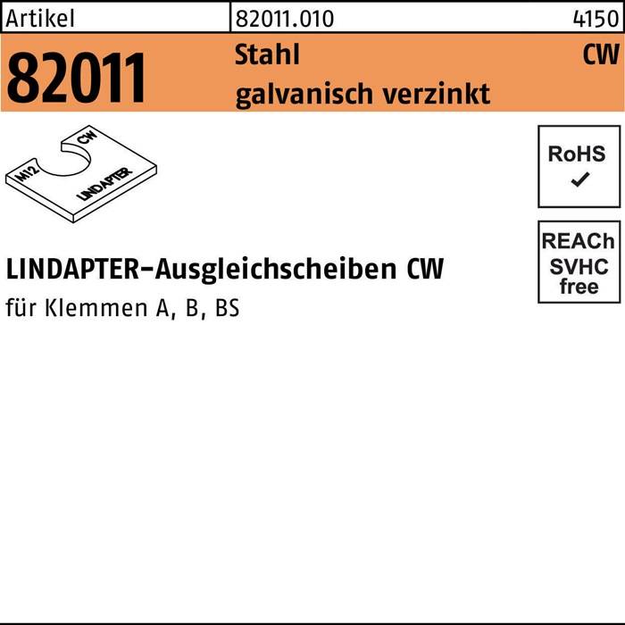 Ausgleichscheibe R 82011 CW M12/2,5 Stahl galv.verz. 1St. LINDAPTER
