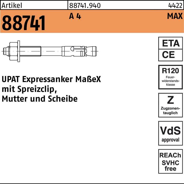 Expressanker R 88741 MAx10/50/135 A 4 50 Stück UPAT