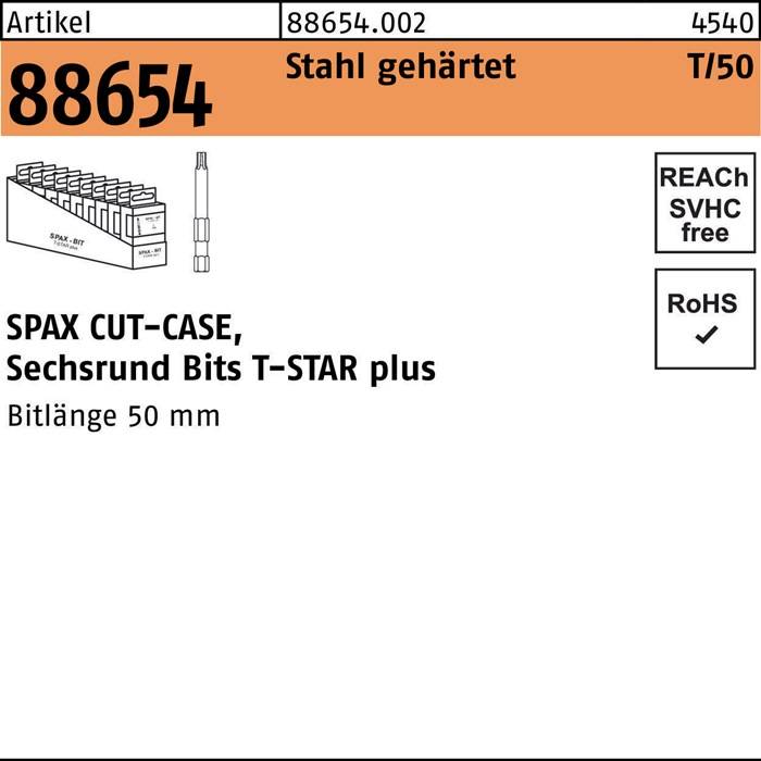 Bit R 88654 T-Star Plus SW 1/4x50 T 15 Stahl gehärtet 50 Stück SPAX