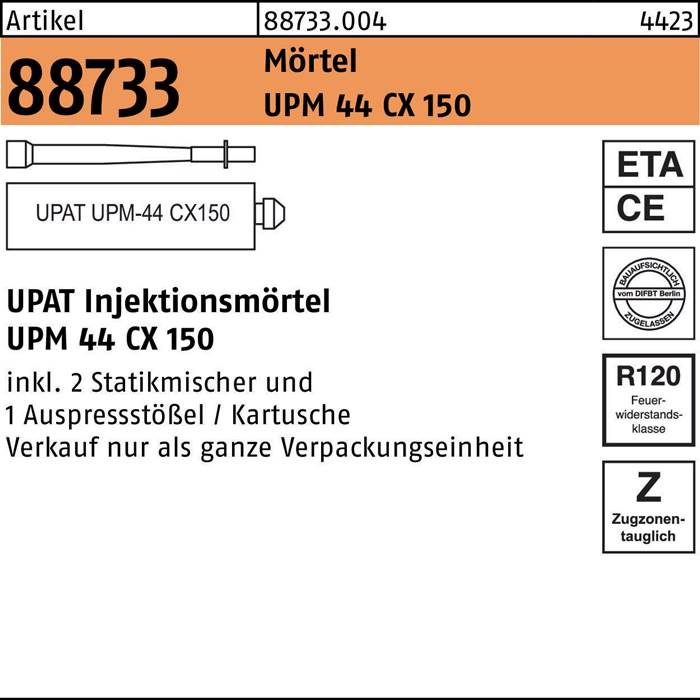 Injektionsmörtel R 88733 UPM 44Cx 150 Kunstharz 1 Stück UPAT