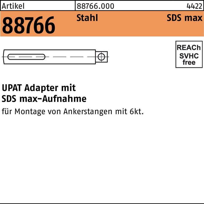 Adapter R 88766 SDS-MAX 3/4VK Stahl 1 Stück UPAT
