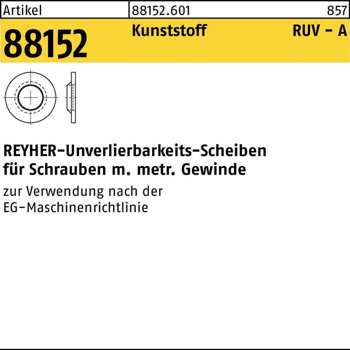 Unverlierbarkeitsscheibe R 88152 10/10,5x15x2,1 Ku. natur 100 Stück