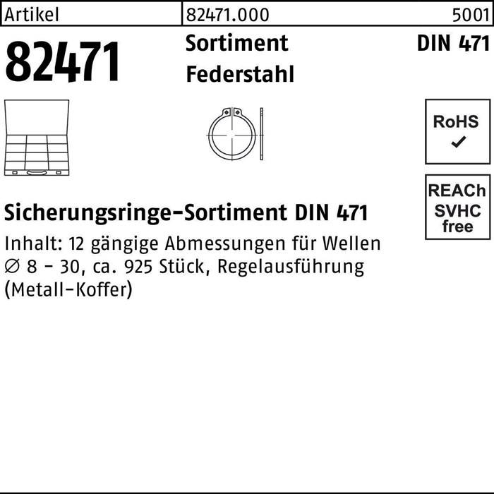 Sicherungsringsortiment DIN 471 925tlg. Federstahl 1 Stück