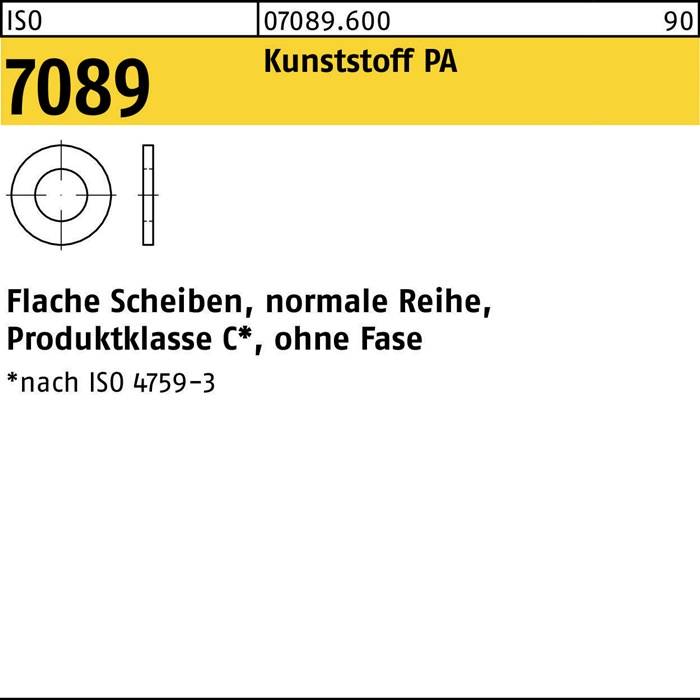 Unterlegscheibe ISO 7089 o.Fase 10 Polyamid 200 Stück