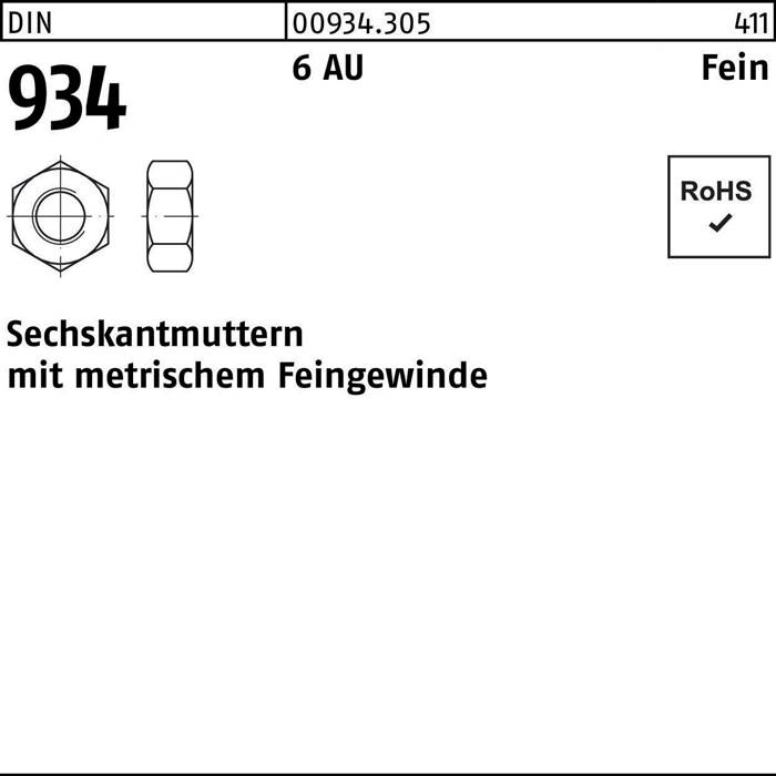 Sechskantmutter DIN 934 M85x 6 6 Automatenstahl 1 Stück