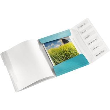 Leitz Ordnungsmappe WOW 46330051 DIN A4 6Fächer PP eisblau