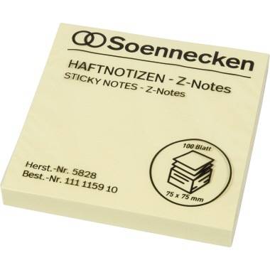 Soennecken Haftnotiz Z-Notes 5828 75x75mm 100Blatt gelb