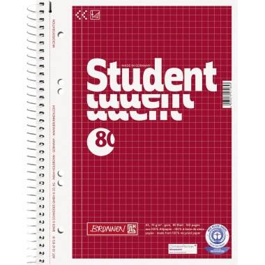 BRUNNEN Collegeblock 106787201 DIN A5 80Blatt kariert
