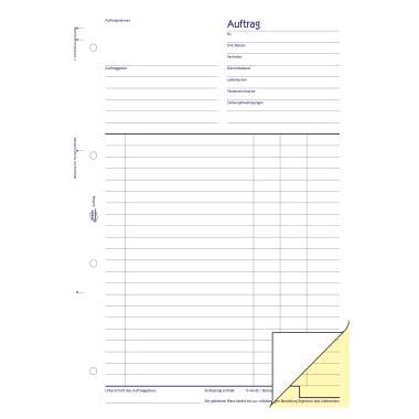 Avery Zweckform Auftrag 1728 DIN A4 +Durchschlag 2x40Blatt