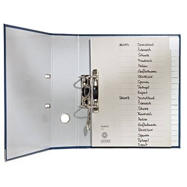 Leitz Register 12010085 DIN A4 A-Z volle Höhe Tauenpapier grau