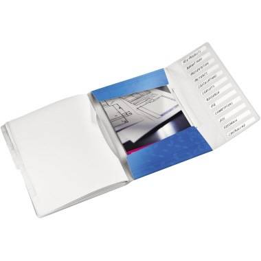 Leitz Ordnungsmappe WOW 46340036 DIN A4 12Fächer PP blau