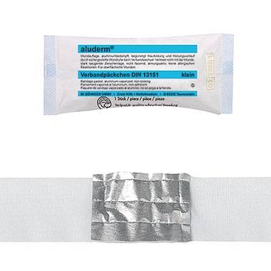 aluderm Verbandpäckchen 1003371 klein 3mx6cm Kompresse 6x8cm