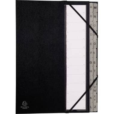 EXACOMPTA Ordnungsmappe Ordonator 24 Fächer alph. A-Z schwarz