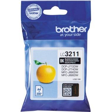 Brother Tintenpatrone LC3211BK schwarz