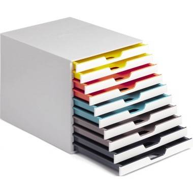 DURABLE Schubladenbox VARICOLOR MIX 10 763027 10Fächer grau/farbig
