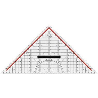 M+R Zeichendreieck 23320100 32cm Skala rot
