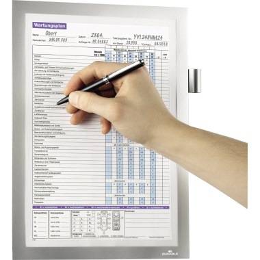 DURABLE Informationsrahmen 498923 DIN A4 magnetisch silber