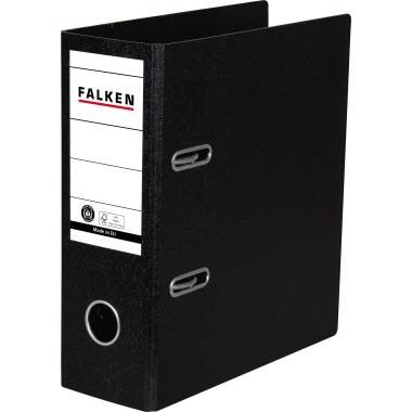 Falken Ordner S80 11285830 DIN A5 hoch 80mm Hartpappe schwarz