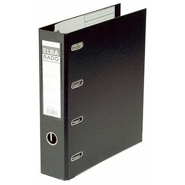ELBA Doppelordner rado plast 100551851 2xA5 quer 75mm schwarz