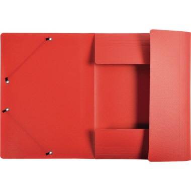 Exacompta Sammelmappe Opak 55085E A4 PP Gummizug 3Klappen rot