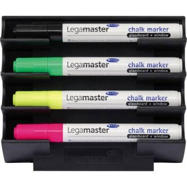 Legamaster Markerhalter Glasboard 7-122100 f. 4 Marker schwarz