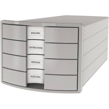 HAN Schubladenbox IMPULS 1012-11 DIN A4/C4 4Fächer geschl. l.gr
